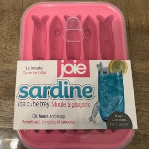 Joie Pink Sardine Ice Cube Tray with Lid